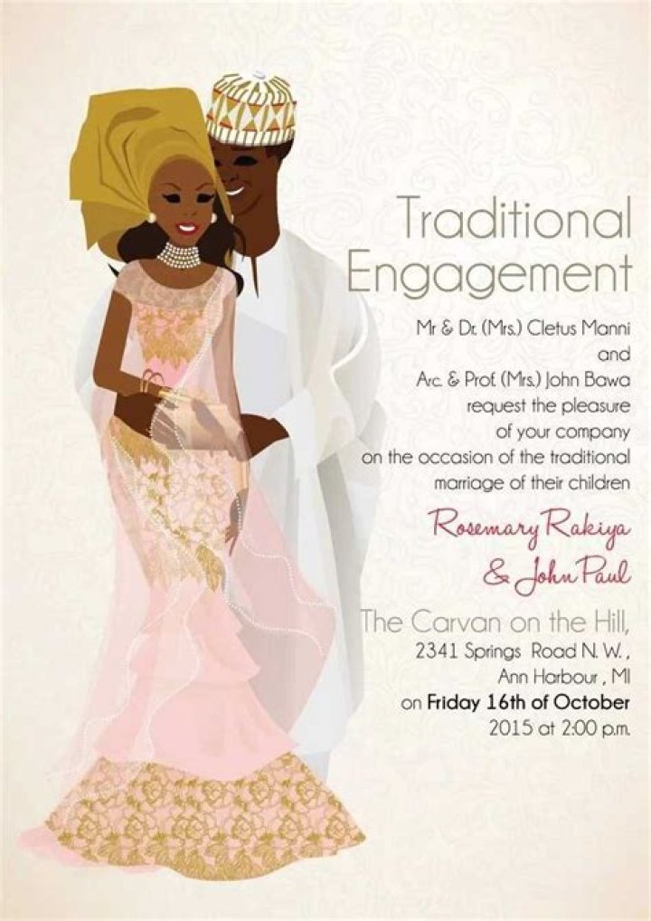 Nigerian wedding invitation cards - DIY ideas