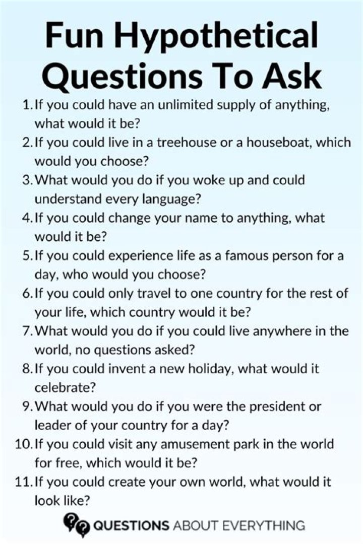 100+ fun hypothetical questions to bust out when you are bored