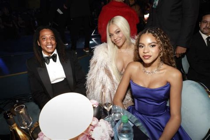 Beyonce's Daughter Blue Ivy Pictured Sipping Drink from Her First Grammy Award Plaque