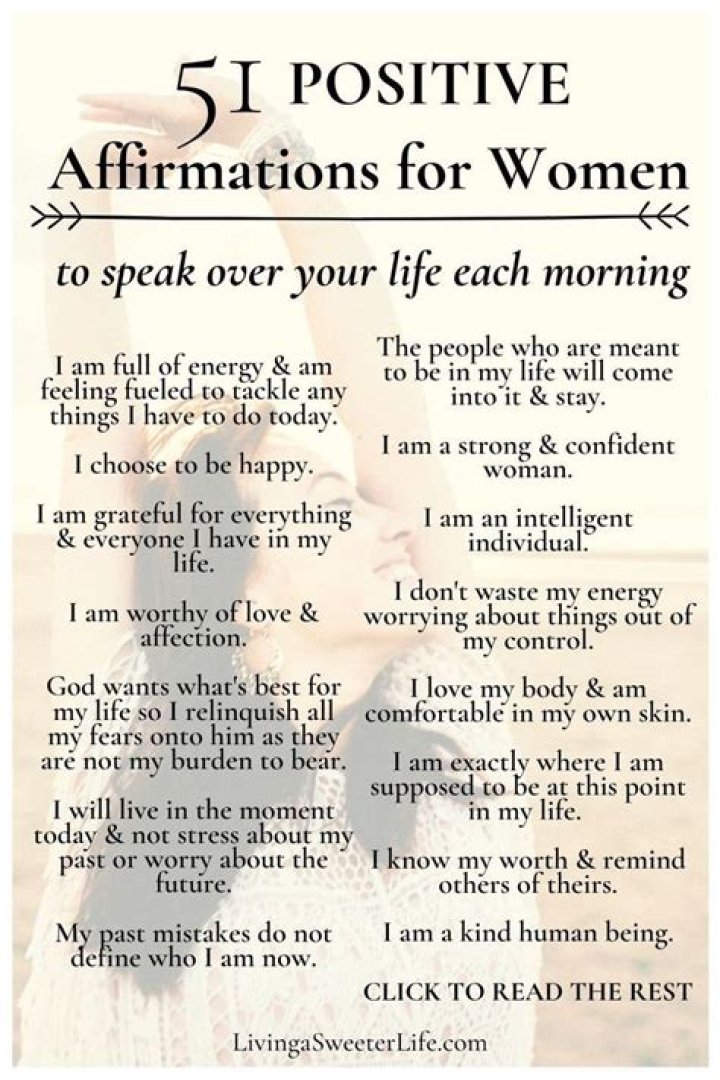 Affirmations for women for self love, confidence and motivation
