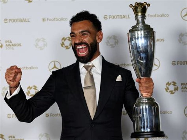 Mohammed Salah of Liverpool wins PFA Fans' Player of the Year award