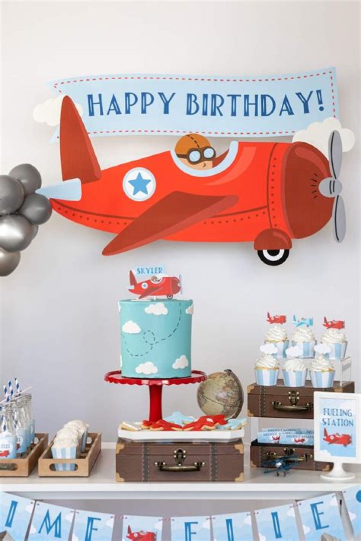 Beautiful Photos as Parents Organize Aircraft-Themed Birthday for 7-Year-Old Son who Wants to be a Pilot