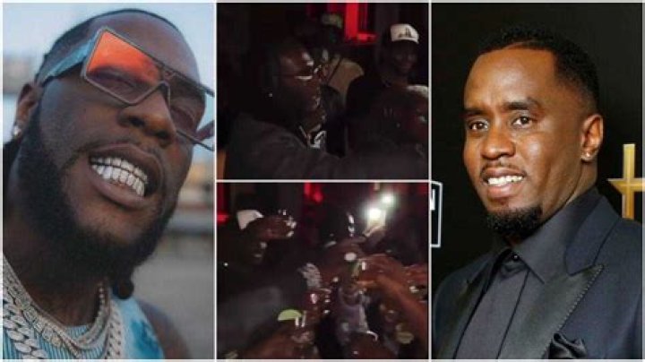 American Rapper P Diddy Celebrates Burna Boy in Video, Officially Toasts to His Grammy 2021 Award