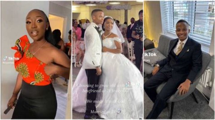 “Getting Married at 21”: Lady Weds Young in Beautiful Ceremony, Cute Video Stirs Massive Reactions