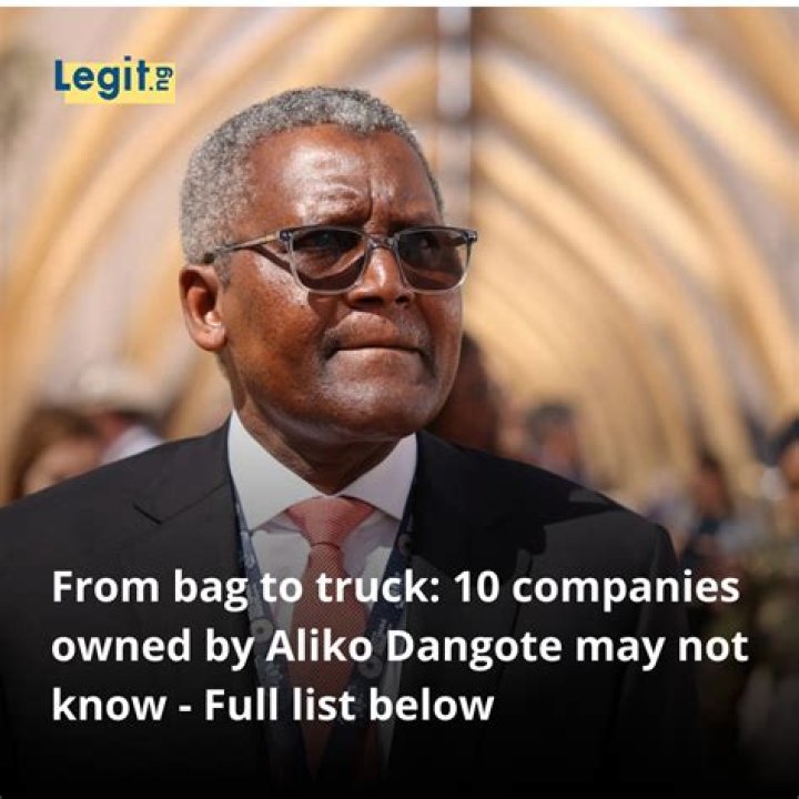 From Bag to Truck: List of 10 Companies Owned by Aliko Dangote You've Never Heard Of