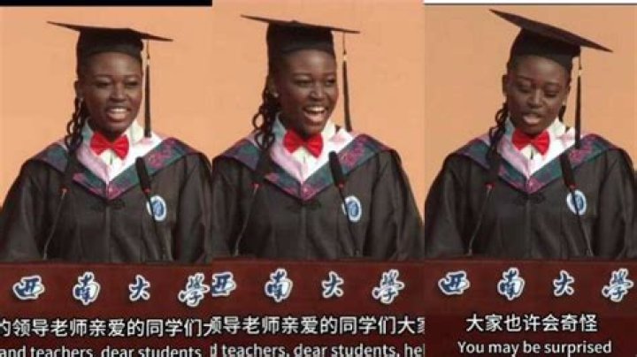 Nigerian Lady Graduates as Best Student in China, Speaks Chinese Fluently on Graduation Day