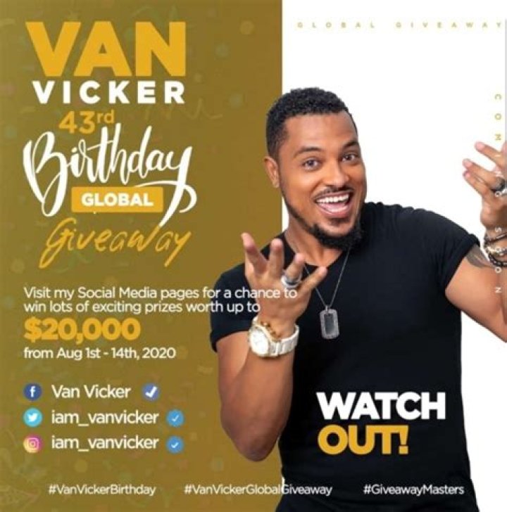 Van Vicker: Ghanaian Actor Thanks God As He Turns 46, Ghanaians Wish Him Happy Birthday