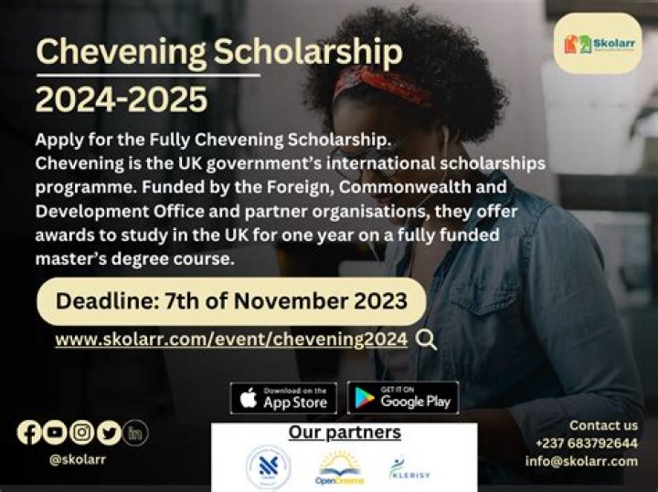 2024/2025 Application: Chevening Scholarships Release Guidelines for Nigerians, Other Countries