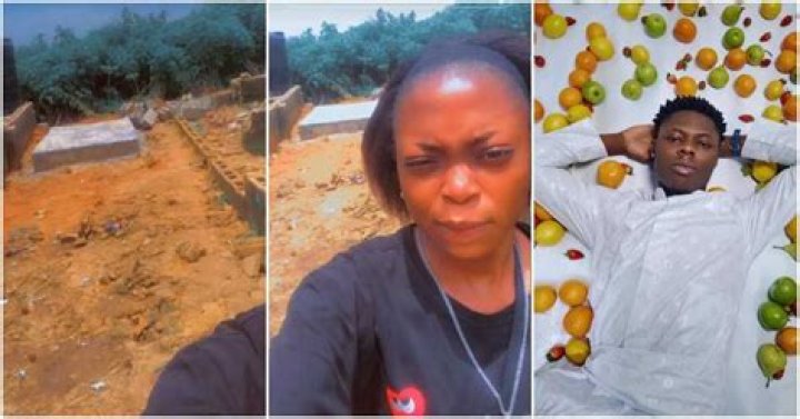 Nigerian Lady Visits Mohbad's Grave in Video, Gives People Update, Many React: "E Be Like Soakaway"