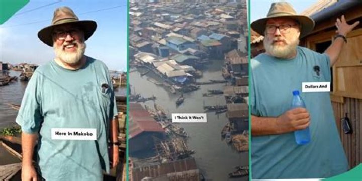 "I Don't Pay Rent Here": Oyinbo Man Lives in Makoko Lagos, Video of His House Causes Buzz Online