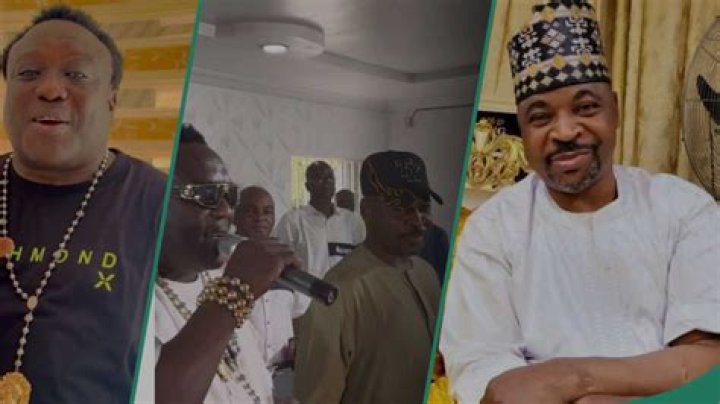 Saheed Osupa, MC Oluomo End Age-Long Rift, Hug Each Other at Event, Videos Leave Fans Gushing