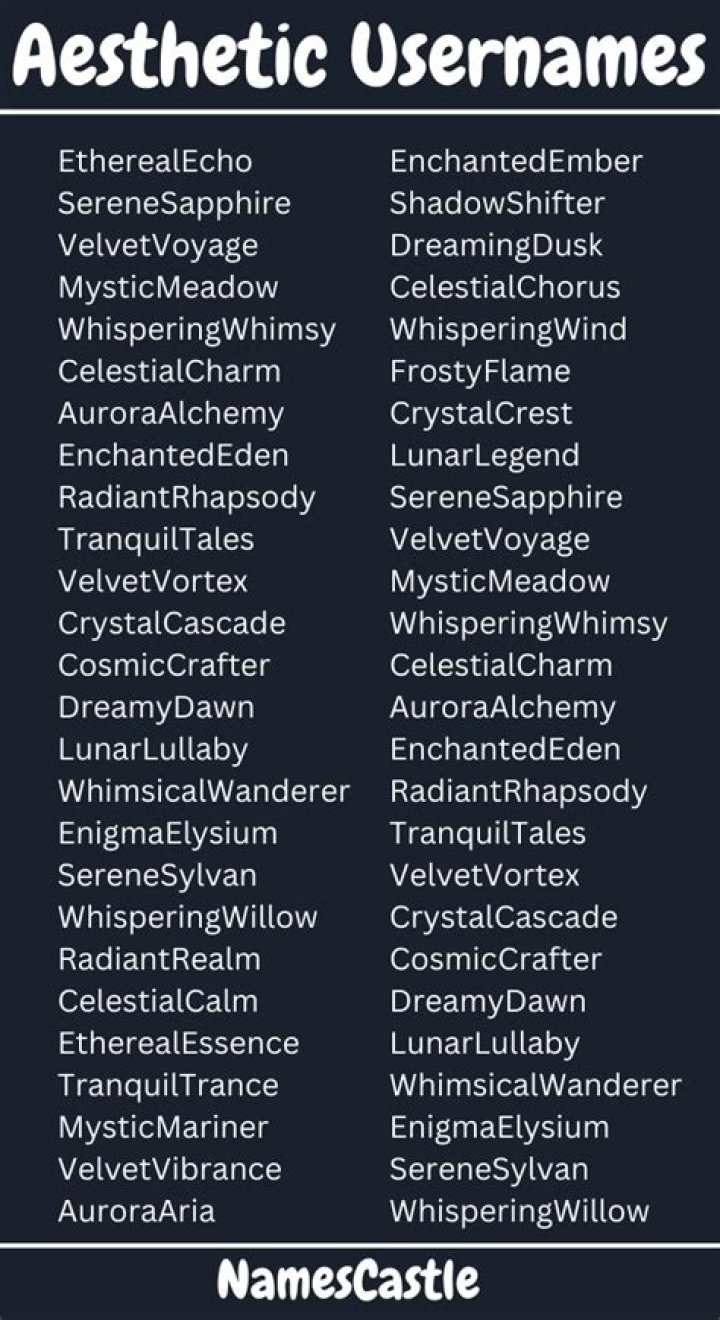 200+ aesthetic usernames to use for your online persona