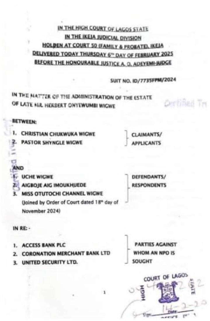 Herbert Wigwe: APC Chieftain Discloses What is Unknown About Late Access Bank CEO's Family