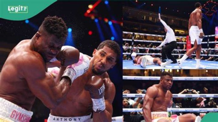 BREAKING: Anthony Joshua KOs Francis Ngannou in Round 2 To Win Mega-Fight, Video Emerges