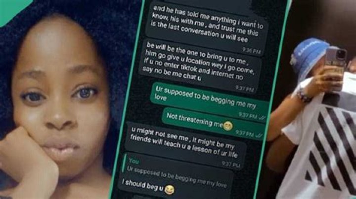 "Small Rat Like You": Chats Leak as Lady Blasts Boyfriend's Suspected Side Chick for Eyeing Her Man
