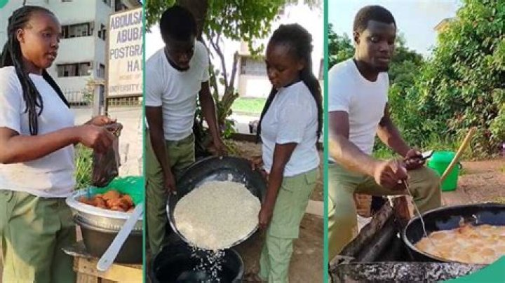 Two NYSC Members Who are a Couple Establish Akara Business At University of Ibadan