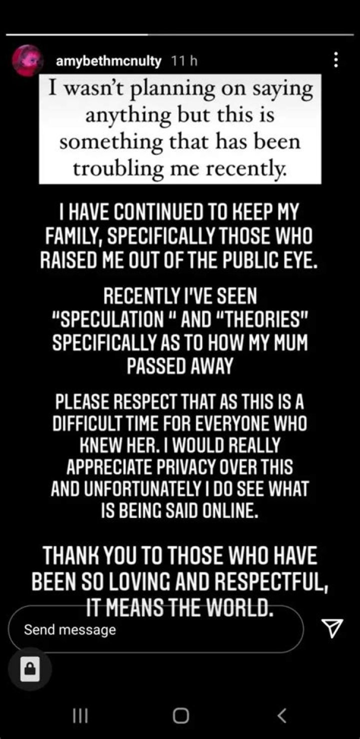 Amybeth McNulty Addresses Mother’s Death after Getting a Tattoo for Her