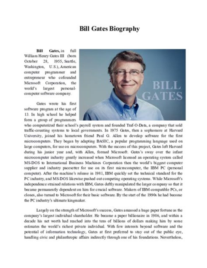 Bill Gates – A complete Biography