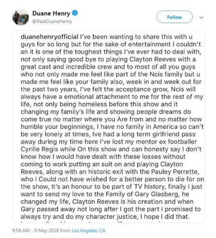 NCIS' Duane Henry Bio Unfolds If He Is Married To Wife Or Not, Dating Status
