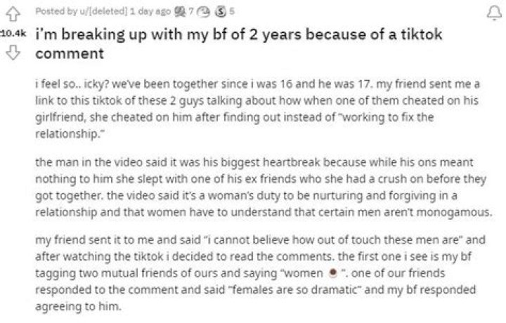 A Girl Broke up With Her Boyfriend Over a TikTok Comment, and the Internet Is Losing It