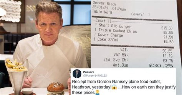 "Shocked" Gordon Ramsay Customer Pays $41 for Burger Meal, Blasts Chef Online