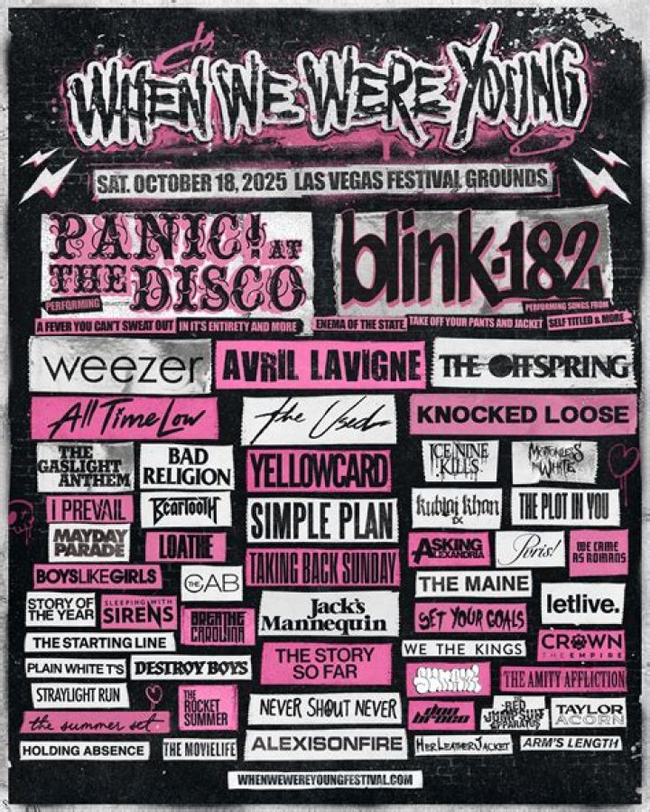The When We Were Young Festival Lineup Is What Early 2000s Emo-Pop Dreams Are Made Of