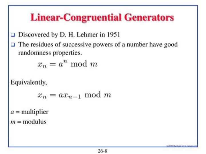 Linear Congruential Generator Calculator Quiz