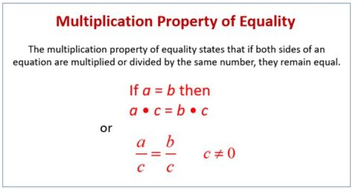 Multiplication Equality Property Calculator
