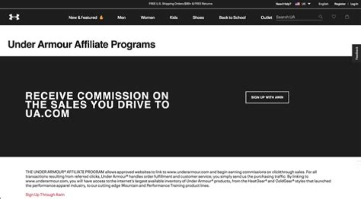 Under Armour Affiliate Program – Payout, Review, and Sign Up